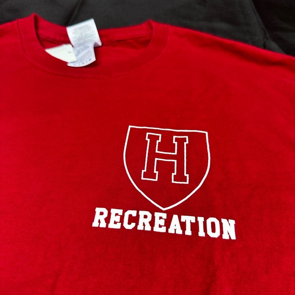 Harvard  Recreation Staff Red Cotton T-Shirt - Picture 3 of 4